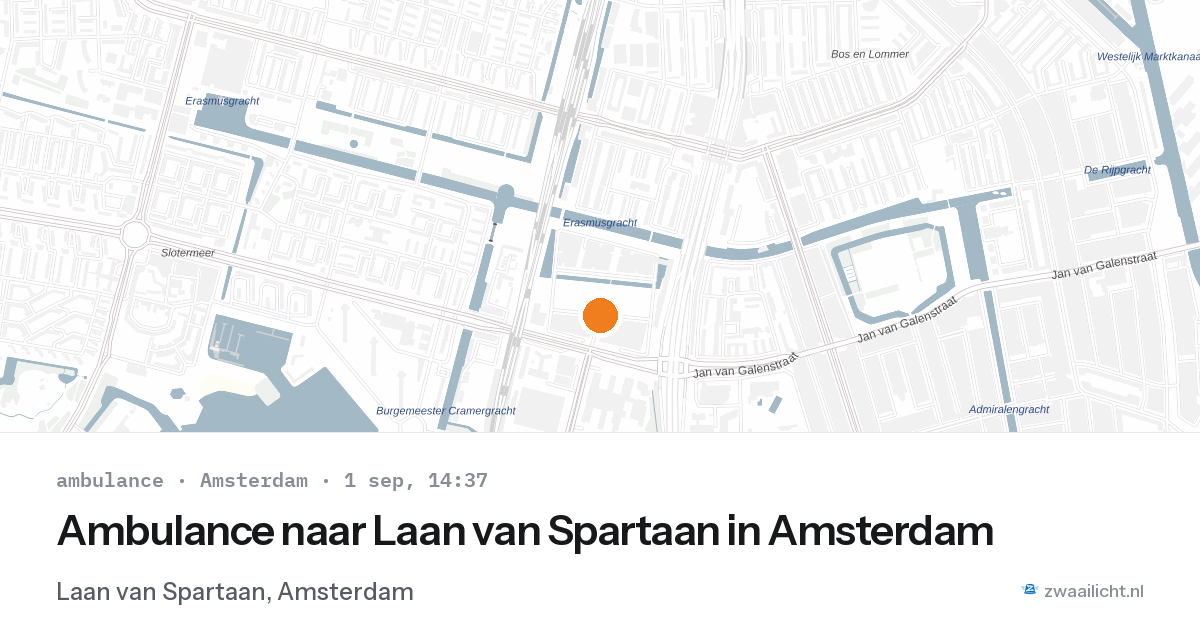 Ambulance naar Laan van Spartaan in Amsterdam — 1 sep 2026