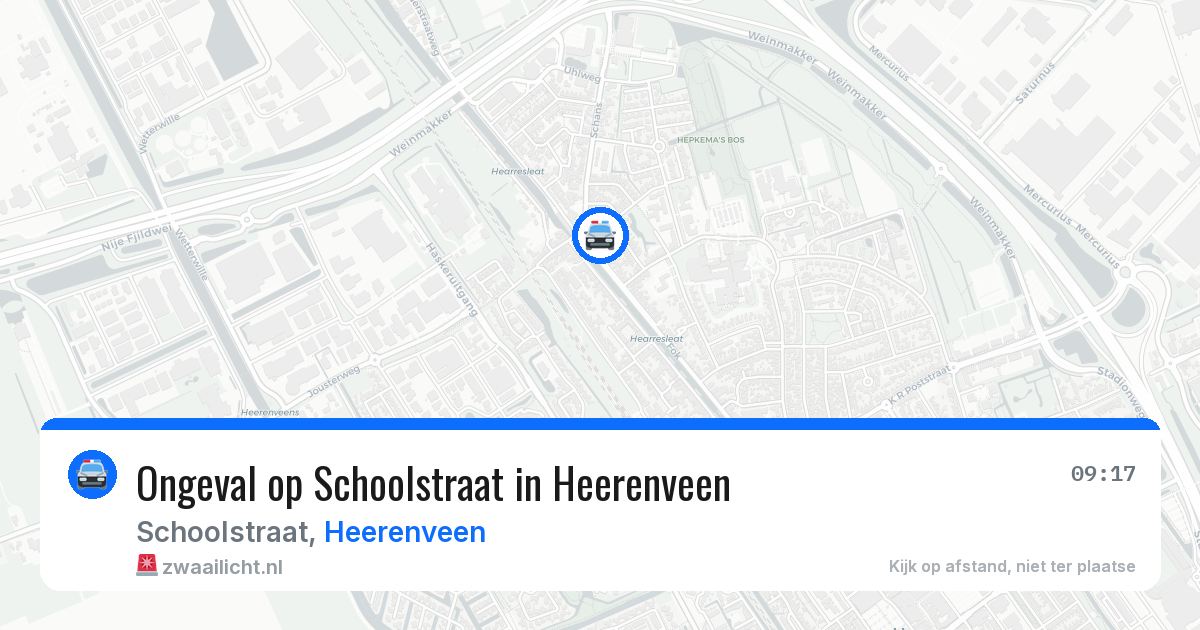 Ongeval op Schoolstraat in Heerenveen — 28 mrt 2026