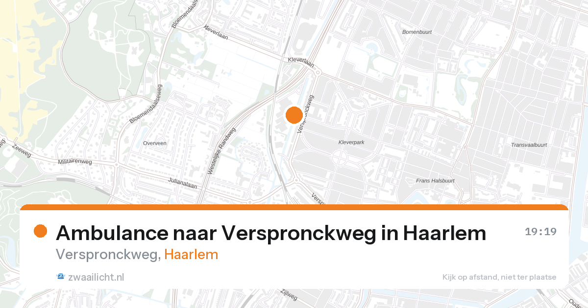 Ambulance naar Verspronckweg in Haarlem — 27 aug 2026