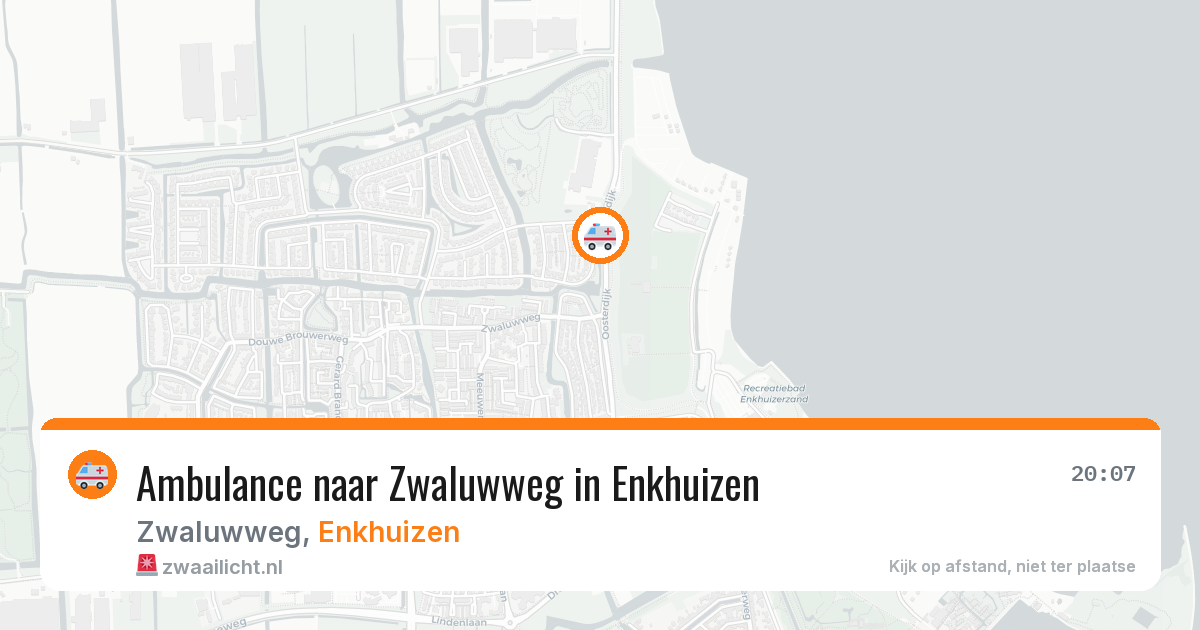 Ambulance naar Zwaluwweg in Enkhuizen — 17 jun 2026