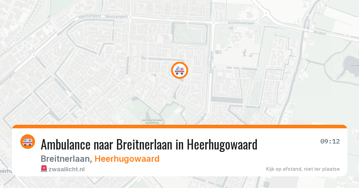 Ambulance naar Breitnerlaan in Heerhugowaard — 8 jul 2026