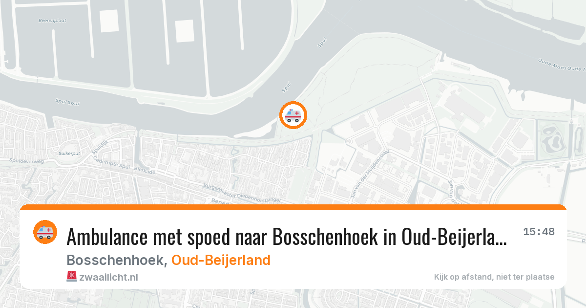 Ambulance met spoed naar Bosschenhoek in Oud-Beijerland — 4 jul 2026