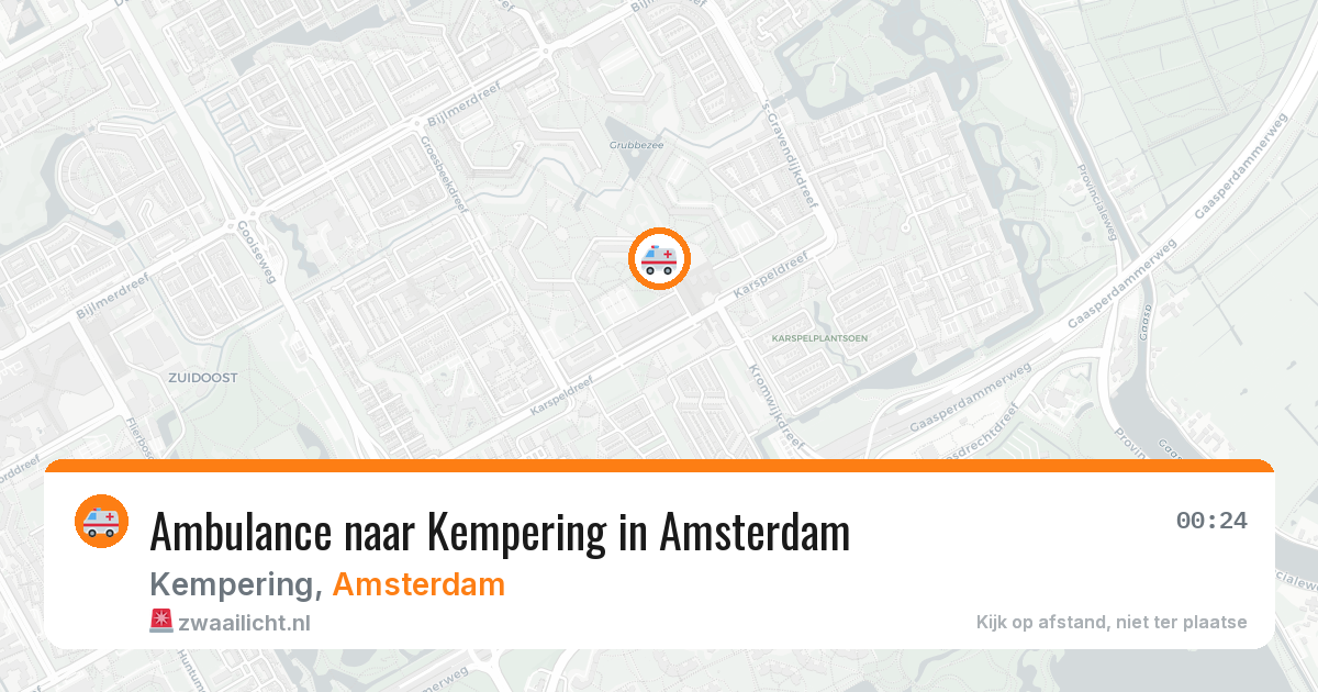 Ambulance naar Kempering in Amsterdam — 9 jul 2026