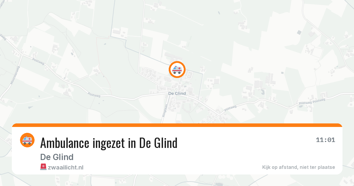 Ambulance ingezet in De Glind — 11 jun 2026