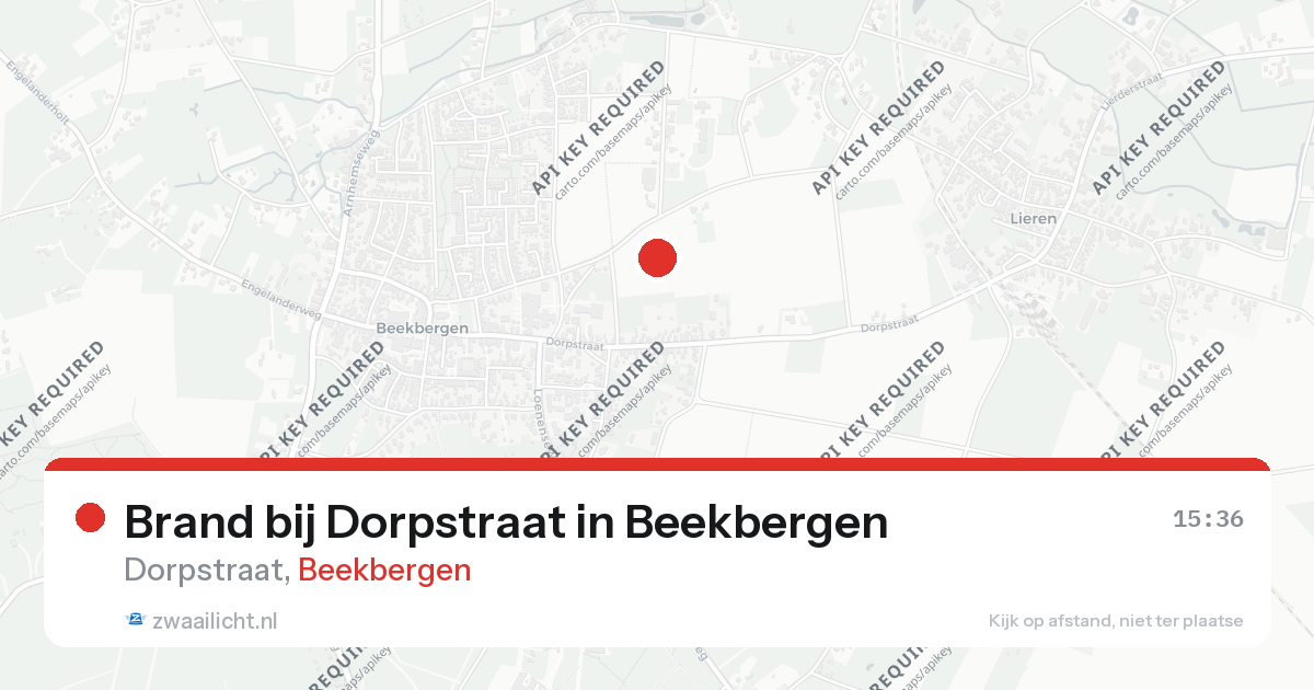 Brand bij Dorpstraat in Beekbergen — 25 aug 2026