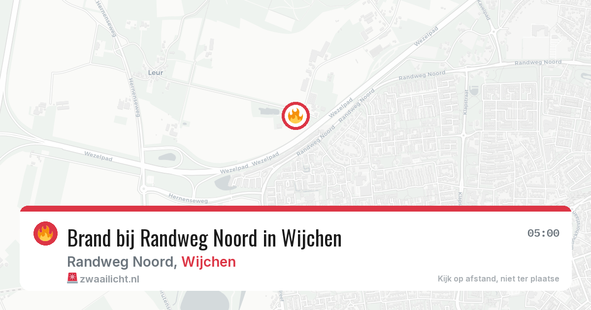 Brand bij Randweg Noord in Wijchen — 28 jun 2026