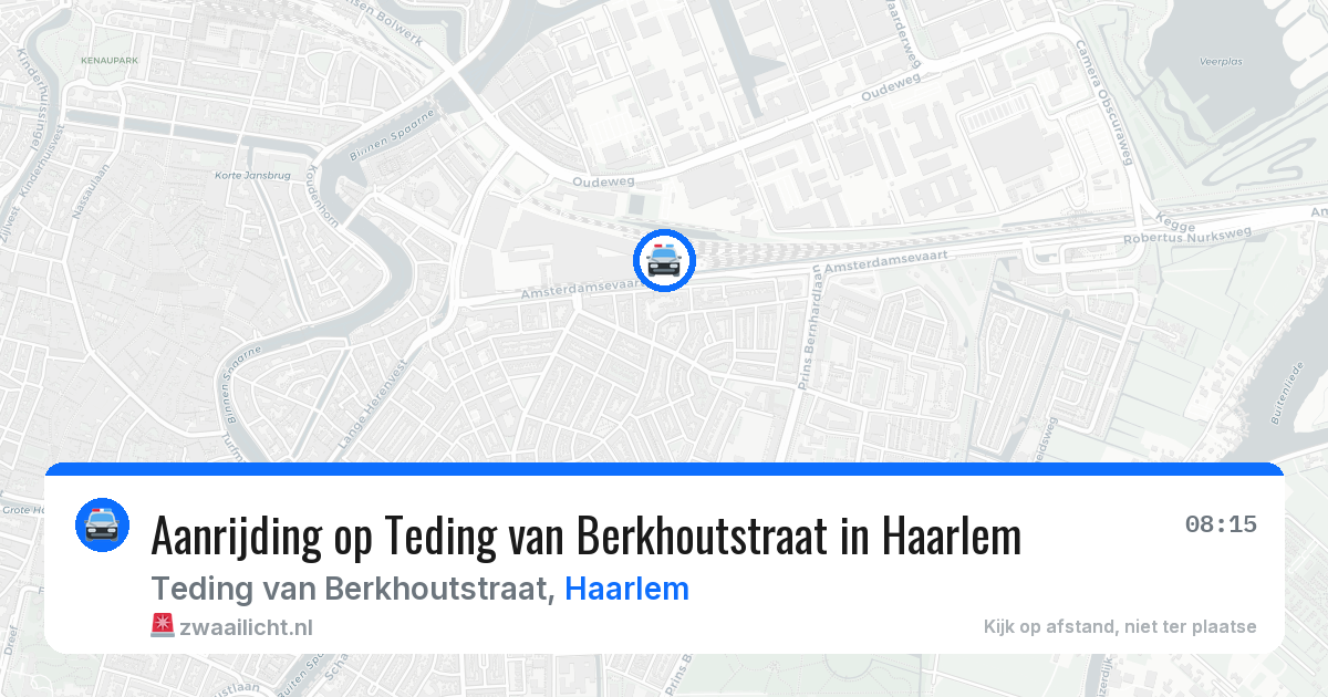 Aanrijding op Teding van Berkhoutstraat in Haarlem — 21 apr 2026