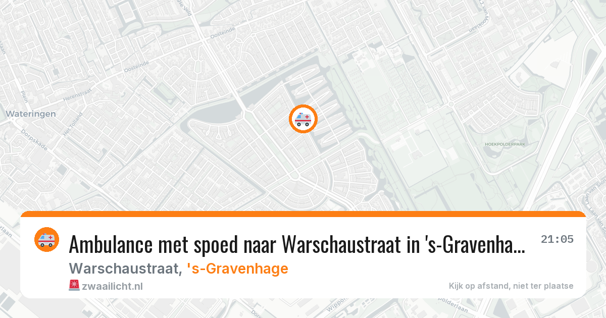 Ambulance met spoed naar Warschaustraat in 's-Gravenhage — 14 mei 2026