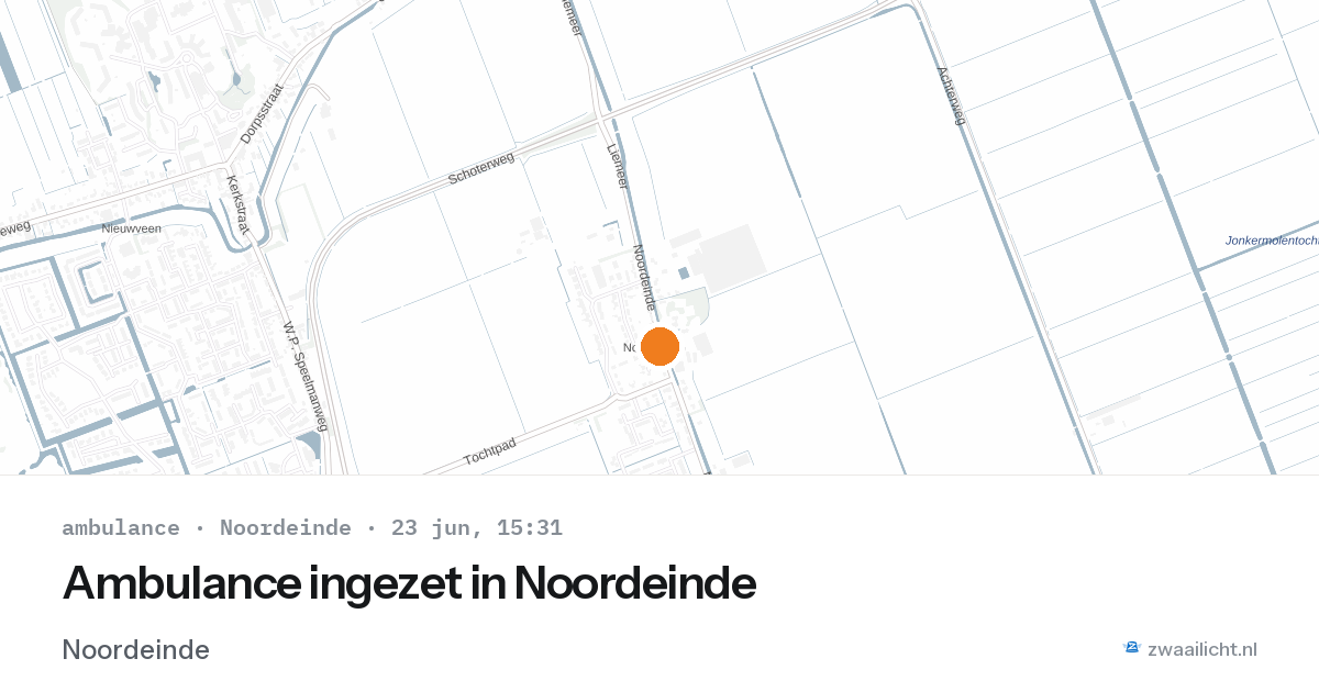 Ambulance ingezet in Noordeinde — 23 jun 2026