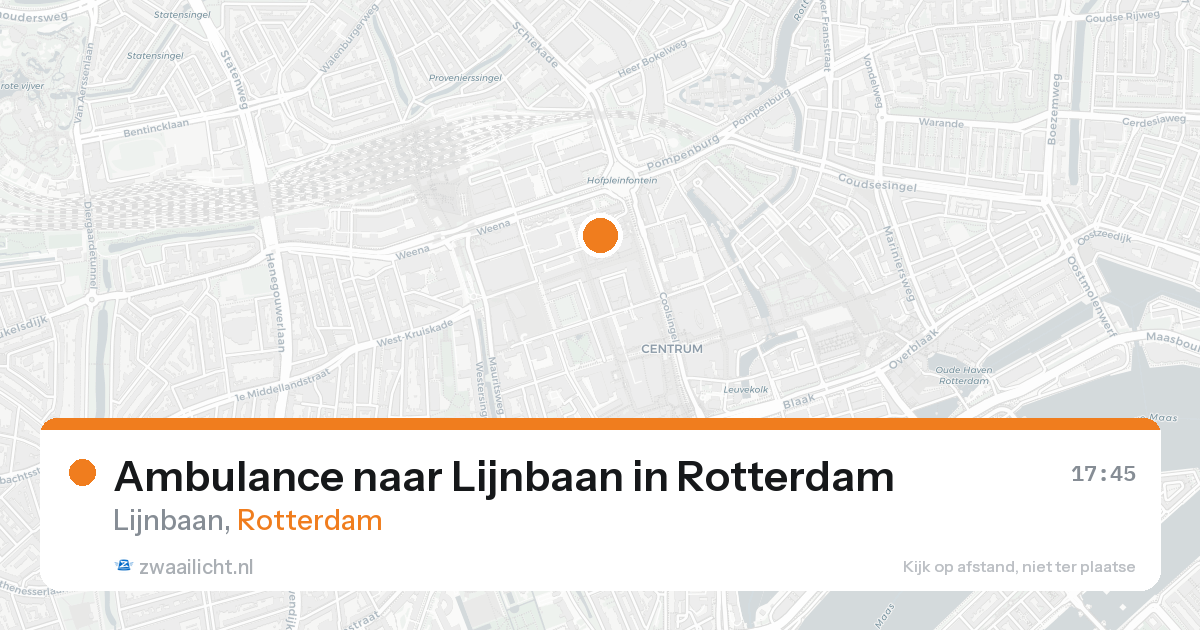Ambulance naar Lijnbaan in Rotterdam — 24 aug 2026