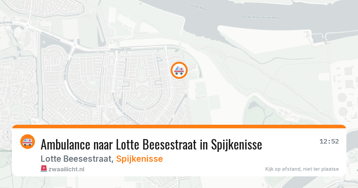 Ambulance naar Lotte Beesestraat in Spijkenisse — 26 jun 2026