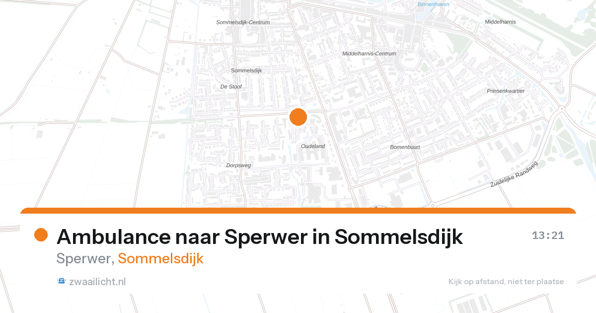 Ambulance naar Sperwer in Sommelsdijk — 28 aug 2026