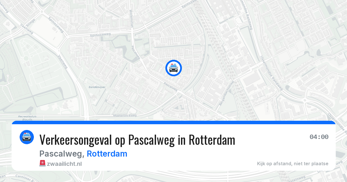 Verkeersongeval op Pascalweg in Rotterdam — 12 mrt 2026