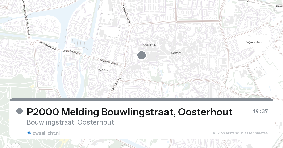 P2000 Melding Bouwlingstraat, Oosterhout — 30 mrt 2026