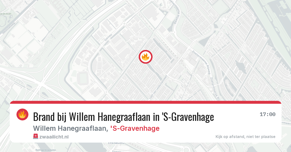 Brand bij Willem Hanegraaflaan in 'S-Gravenhage — 4 aug 2026