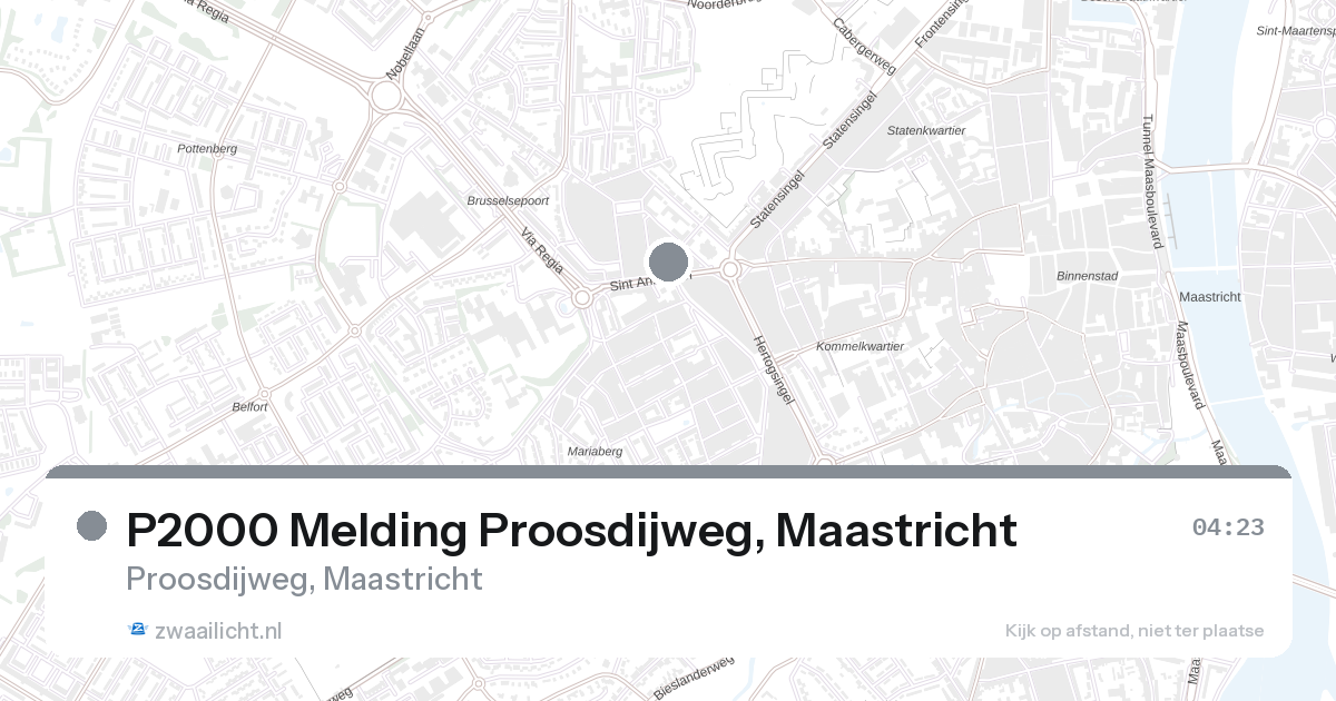P2000 Melding Proosdijweg, Maastricht — 1 feb 2026