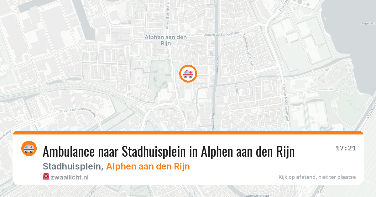 Ambulance naar Stadhuisplein in Alphen aan den Rijn — 8 mei 2026