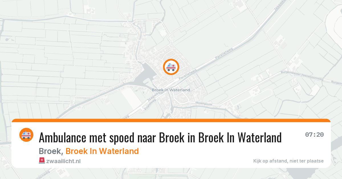 Ambulance met spoed naar Broek in Broek In Waterland — 11 jun 2026