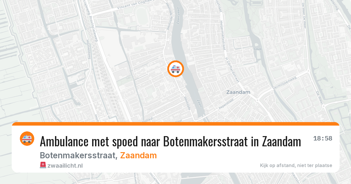 Ambulance met spoed naar Botenmakersstraat in Zaandam — 4 mei 2026