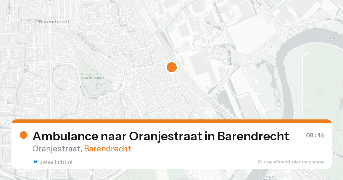 Ambulance naar Oranjestraat in Barendrecht — 19 aug 2026