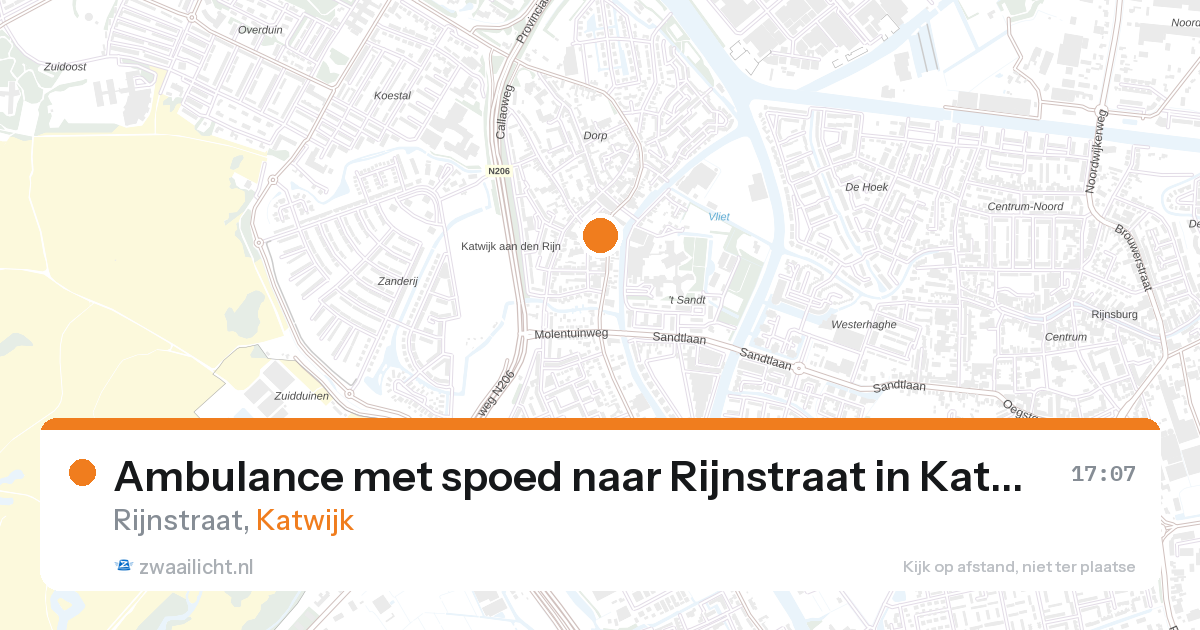 Ambulance met spoed naar Rijnstraat in Katwijk — 30 mei 2026