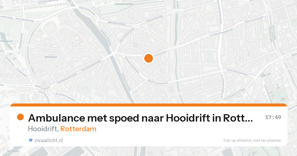 Ambulance met spoed naar Hooidrift in Rotterdam — 18 aug 2026