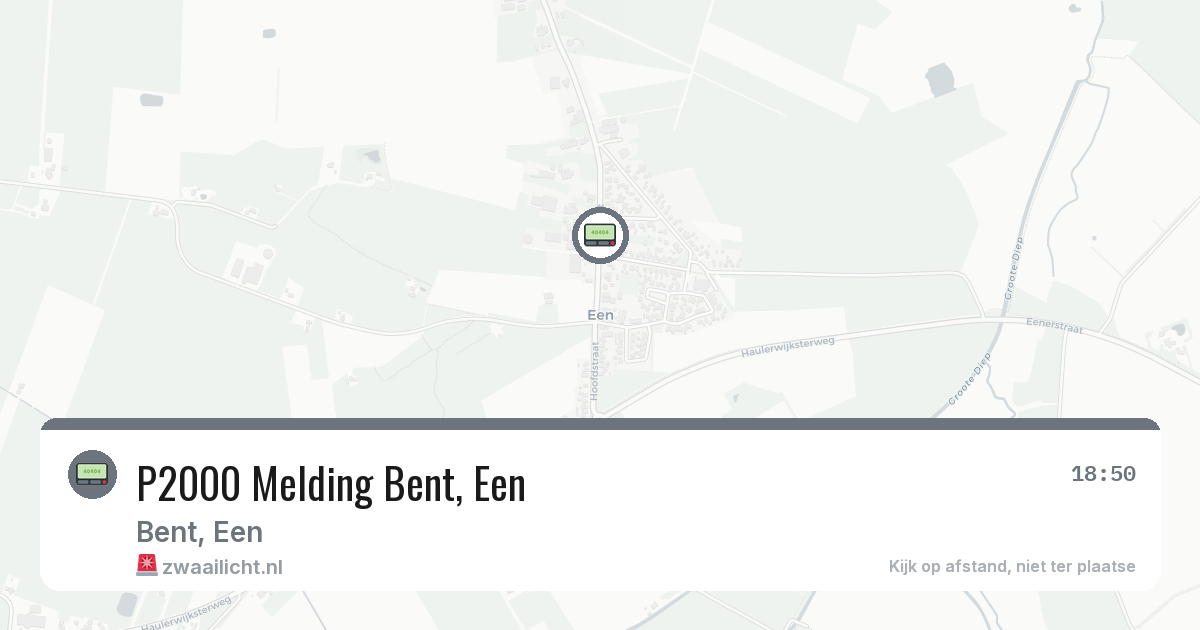 P2000 Melding Bent, Een — 19 feb 2026