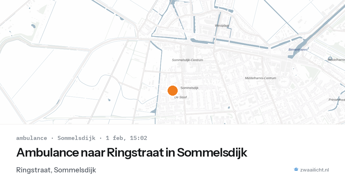 Ambulance naar Ringstraat in Sommelsdijk — 1 feb 2026