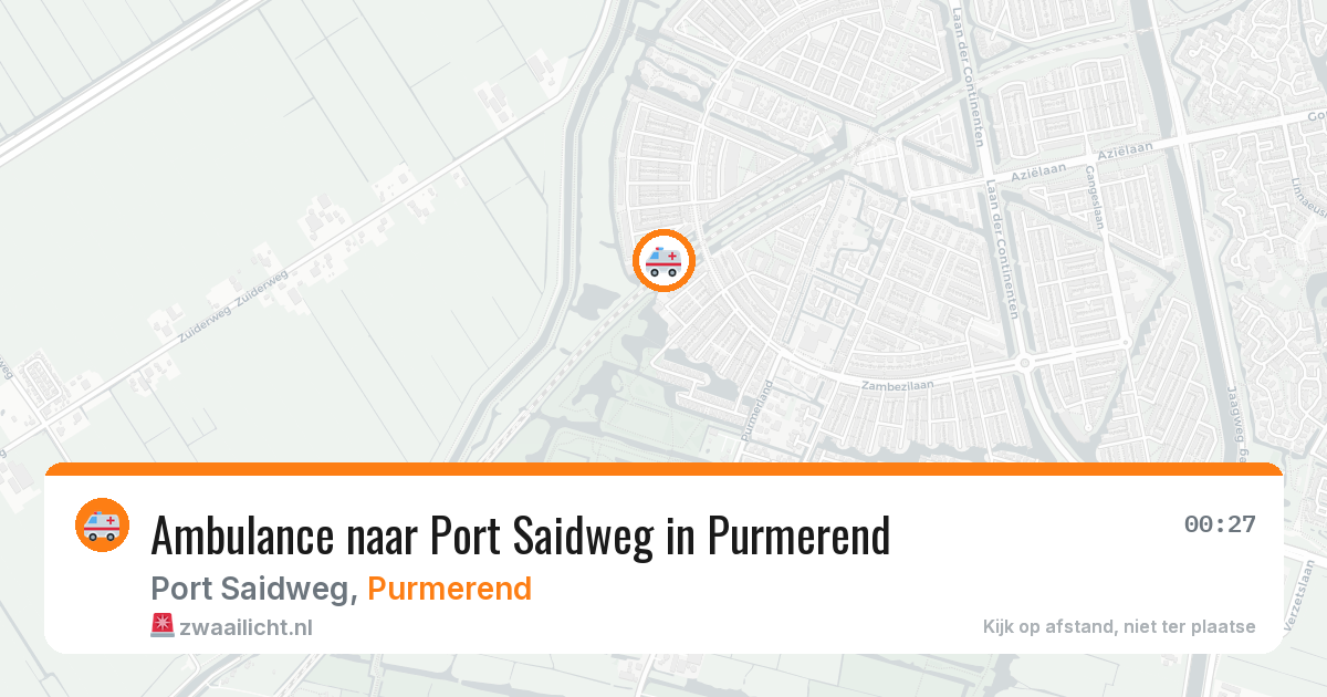 Ambulance naar Port Saidweg in Purmerend — 8 jun 2026