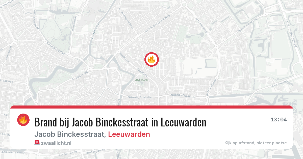 Brand bij Jacob Binckesstraat in Leeuwarden — 5 jun 2026