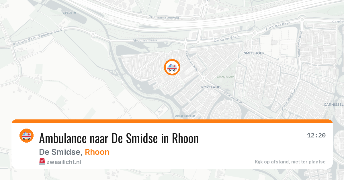 Ambulance naar De Smidse in Rhoon — 23 mei 2026