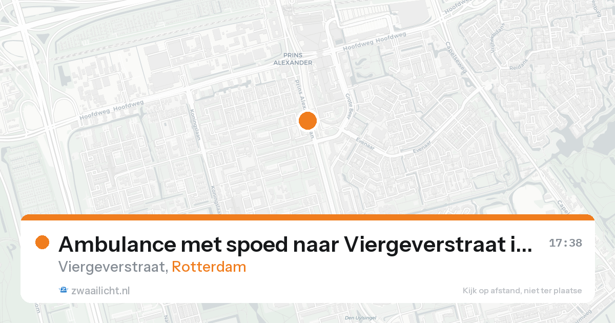 Ambulance met spoed naar Viergeverstraat in Rotterdam — 20 aug 2026