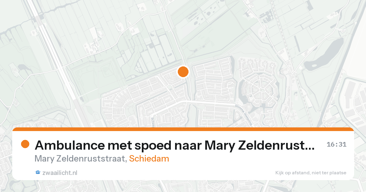 Ambulance met spoed naar Mary Zeldenruststraat in Schiedam — 17 aug 2026