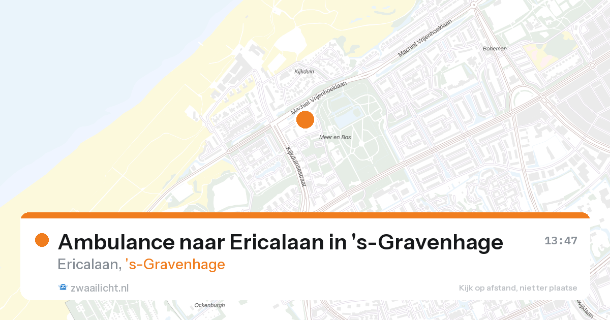 Ambulance naar Ericalaan in 's-Gravenhage — 27 aug 2026