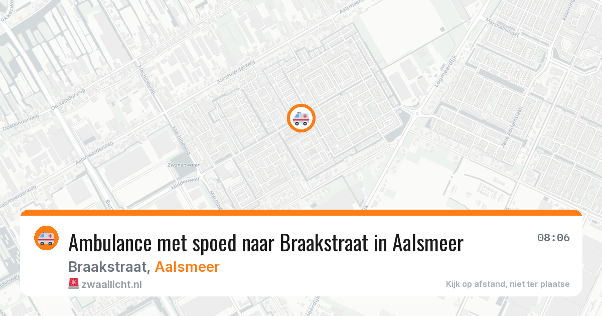 Ambulance met spoed naar Braakstraat in Aalsmeer — 26 mei 2026