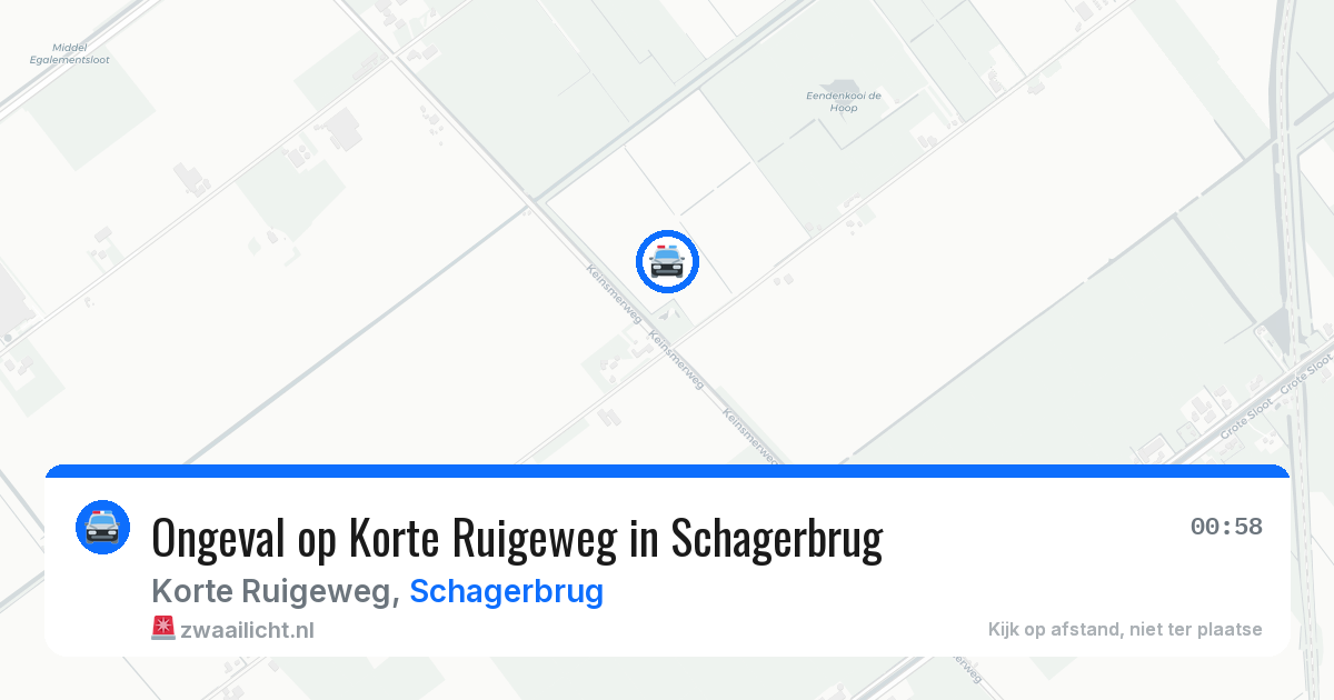 Ongeval op Korte Ruigeweg in Schagerbrug — 4 jul 2026