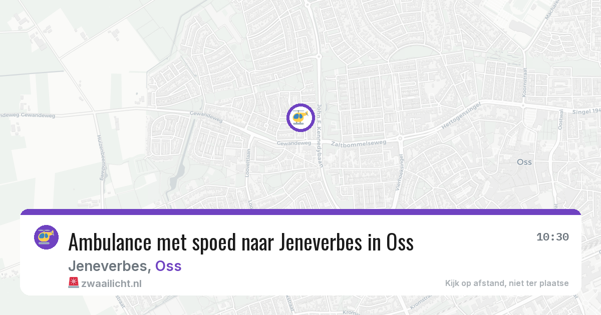 Ambulance met spoed naar Jeneverbes in Oss — 24 jul 2026