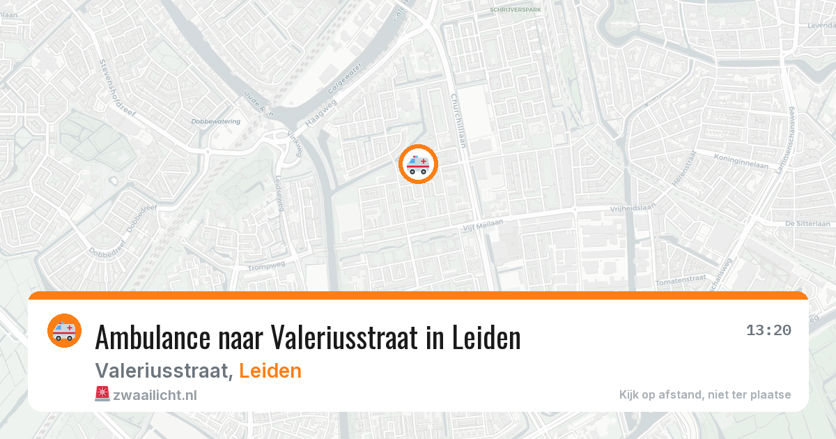 Ambulance naar Valeriusstraat in Leiden — 1 jul 2026