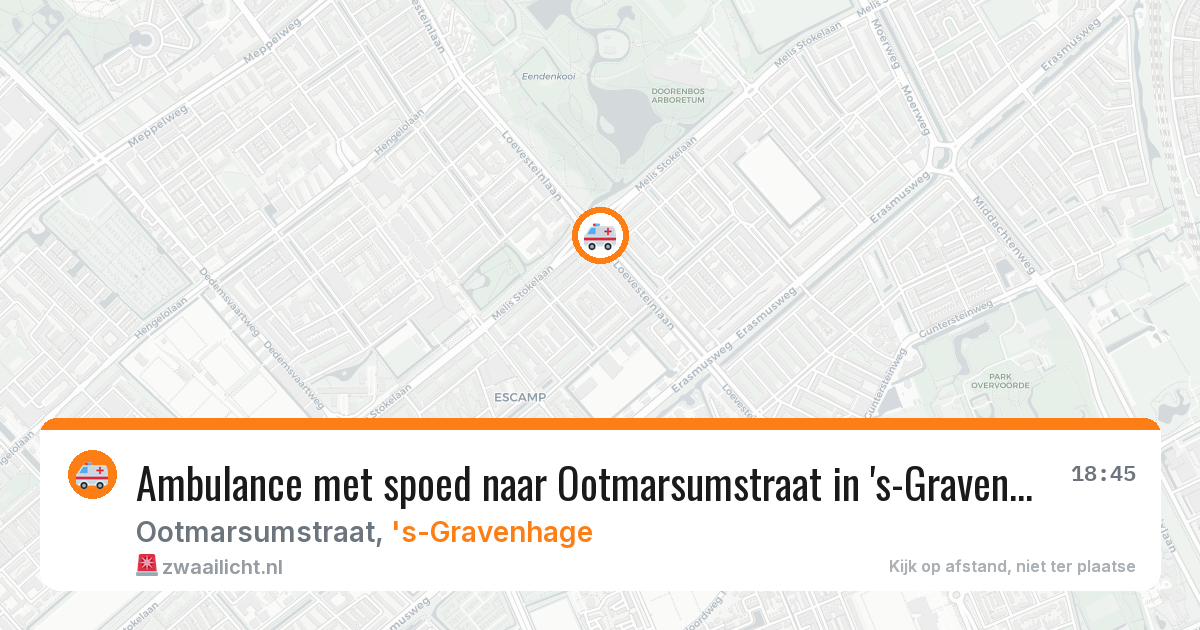 Ambulance met spoed naar Ootmarsumstraat in 's-Gravenhage — 22 mei 2026