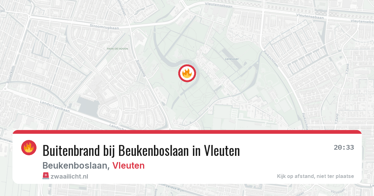 Buitenbrand bij Beukenboslaan in Vleuten — 13 jul 2026