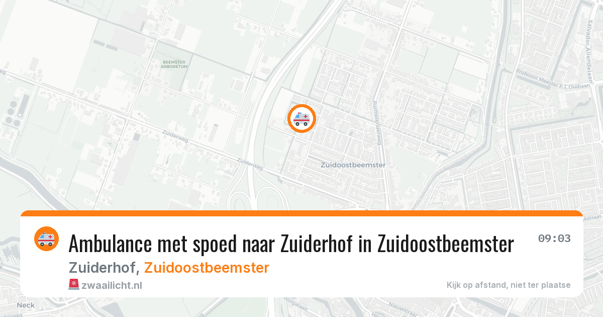 Ambulance met spoed naar Zuiderhof in Zuidoostbeemster — 28 jan 2026