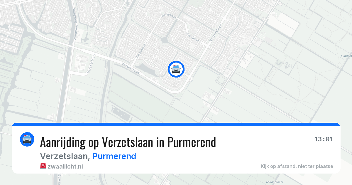 Aanrijding op Verzetslaan in Purmerend — 11 mei 2026