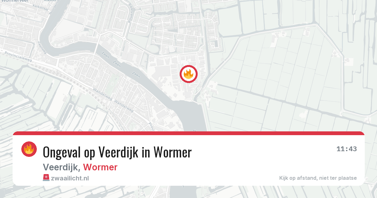 Ongeval op Veerdijk in Wormer — 29 apr 2026