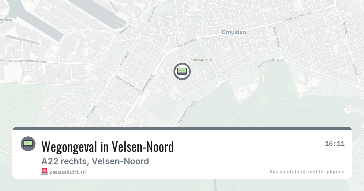 Wegongeval in Velsen-Noord — 27 mrt 2026