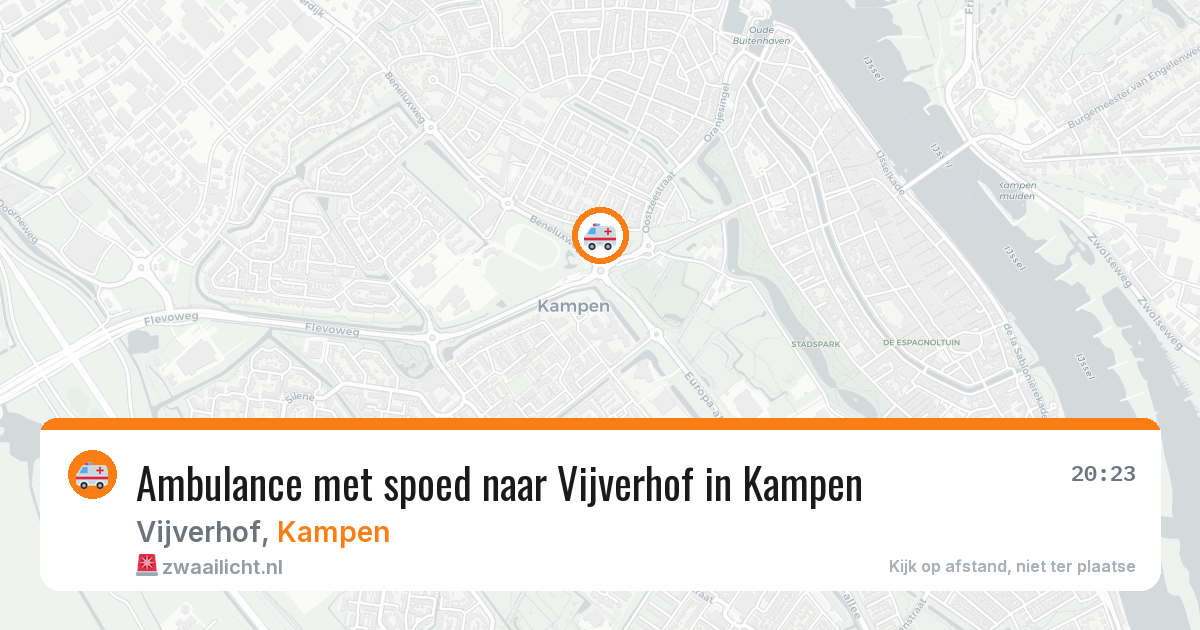 Ambulance met spoed naar Vijverhof in Kampen — 19 jun 2026