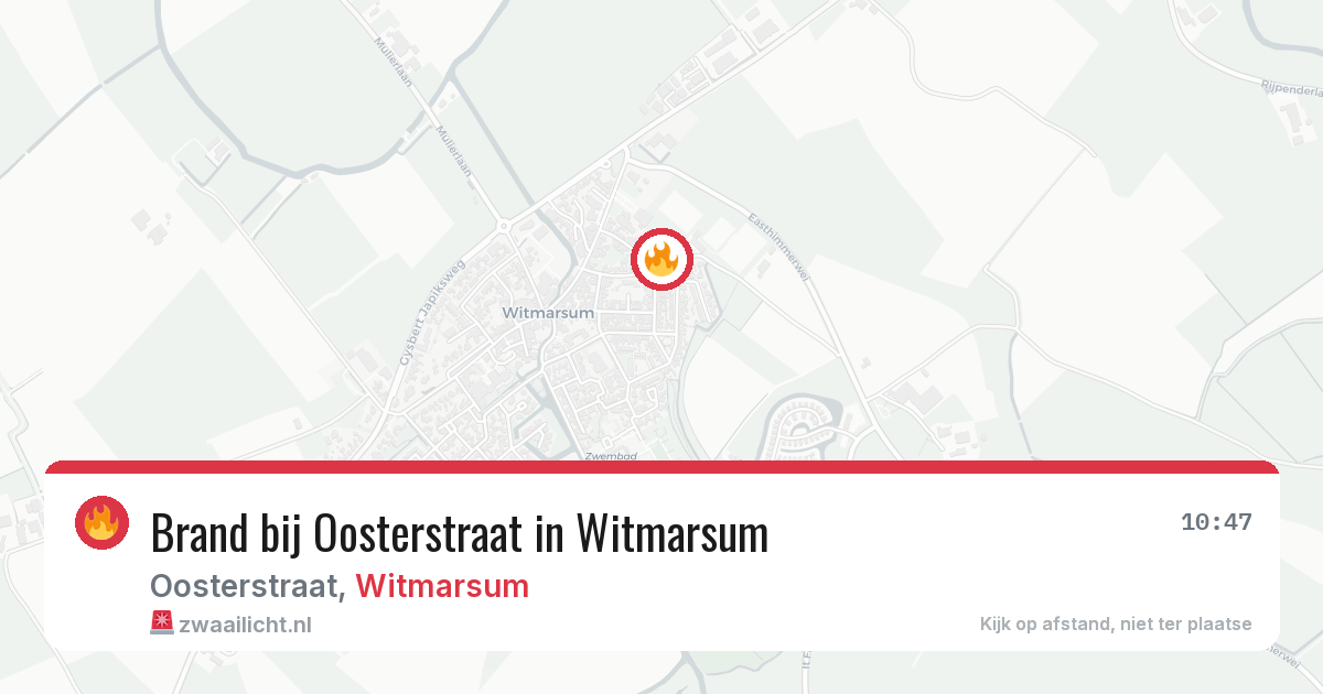 Brand bij Oosterstraat in Witmarsum — 20 jun 2026