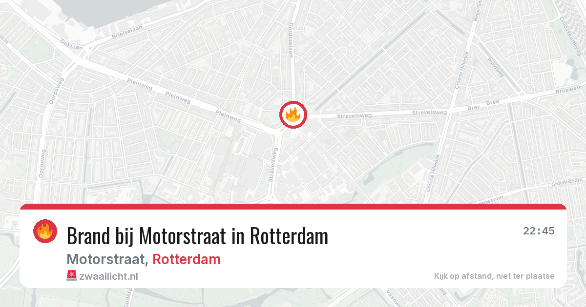 Brand bij Motorstraat in Rotterdam — 10 aug 2026