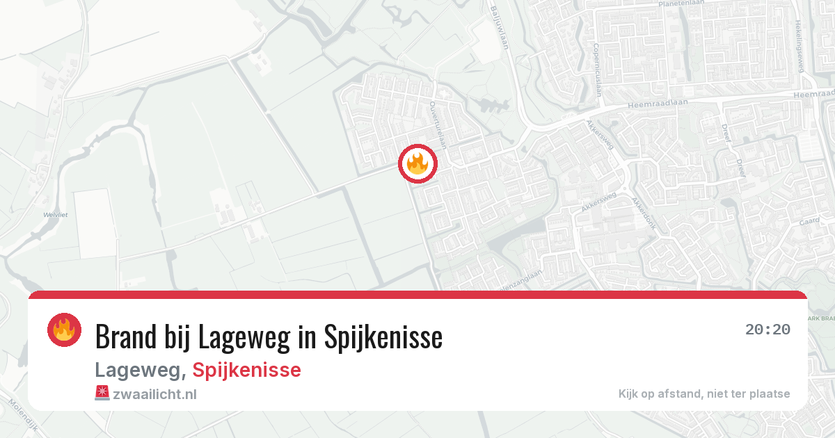 Brand bij Lageweg in Spijkenisse — 31 jul 2026