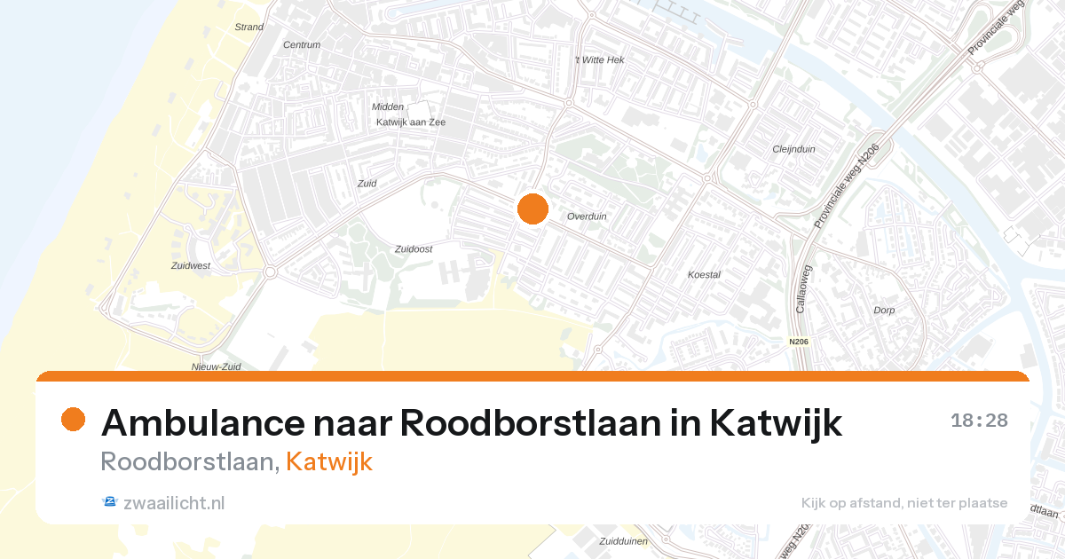 Ambulance naar Roodborstlaan in Katwijk — 7 jul 2026