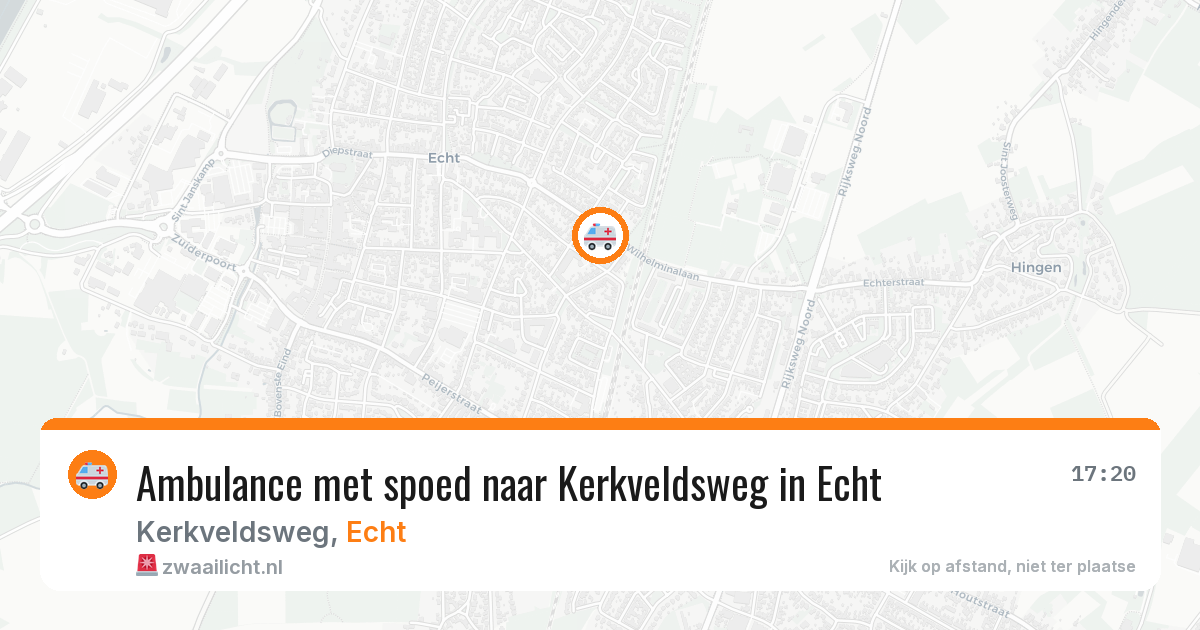Ambulance met spoed naar Kerkveldsweg in Echt — 28 apr 2026